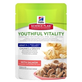 HILL´S SCIENCE PLAN CAT ADULTO +7 YOUTHFUL VITALITY SALMÓN POUCH