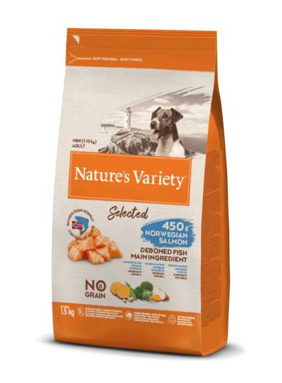 NATURE´S VARIETY DOG ADULT SELECTED MINI SALMÓN NORUEGO