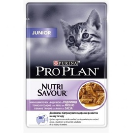 PURINA PROPLAN CAT JUNIOR PAVO EN SALSA POUCH 