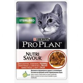 PURINA PROPLAN CAT STERILISED BUEY EN SALSA POUCH 