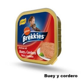 BREKKIES CAT ADULTO TARRINA BUEY Y CORDERO