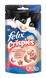 PURINA FELIX CRISPIES CAT SALMÓN Y TRUCHA SNACK