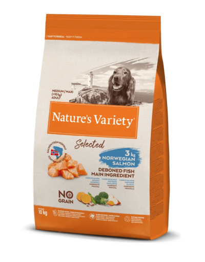  NATURE´S VARIETY DOG ADULT SELECTED MEDIUM/MAXI SALMÓN NORUEGO