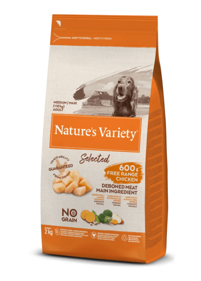  NATURE´S VARIETY DOG ADULT SELECTED MEDIUM/MAXI POLLO CAMPERO
