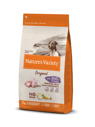  NATURE´S VARIETY DOG ADULT ORIGINAL NO GRAIN MINI PAVO