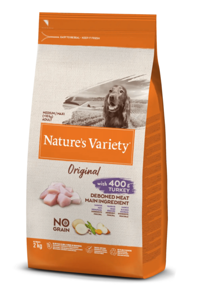  NATURE´S VARIETY DOG ADULT ORIGINAL NO GRAIN MEDIUM/MAXI PAVO 
