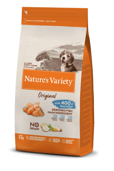  NATURE´S VARIETY DOG PUPPY ORIGINAL NO GRAIN SALMÓN